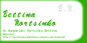 bettina mortsinko business card